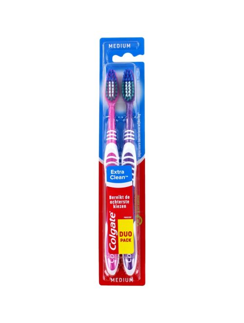 Colgate Tandenborstel Extra Clean Medium, 2 Stuks