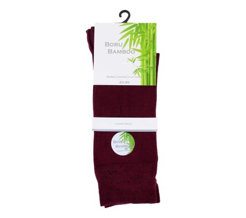 Boru Bamboo Sokken Bordeaux Rood