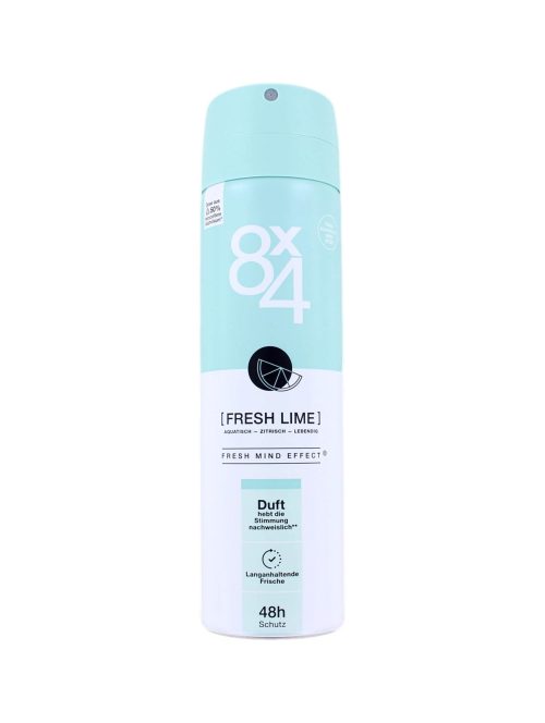 8x4 Deodorant Spray Fresh Lime, 150 ml