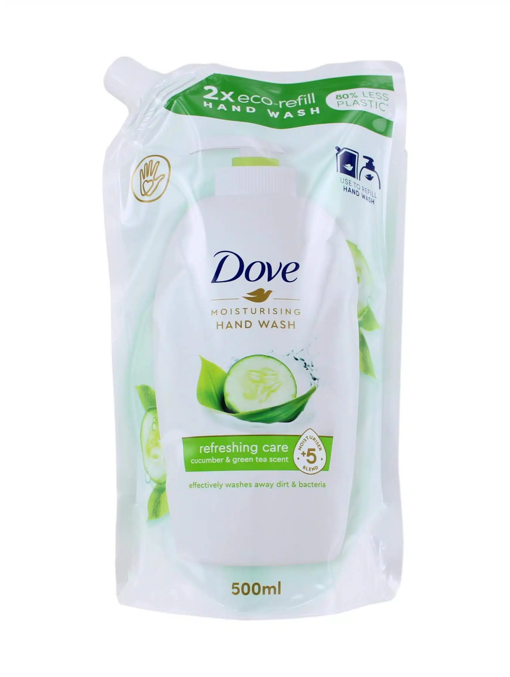 Dove Handzeep Navulling Refreshing Care Cucumber & Green Tea, 500 ml