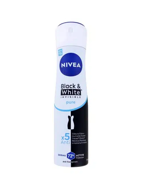 Nivea Deodorant Spray Invisible Black & White Pure, 150 ml